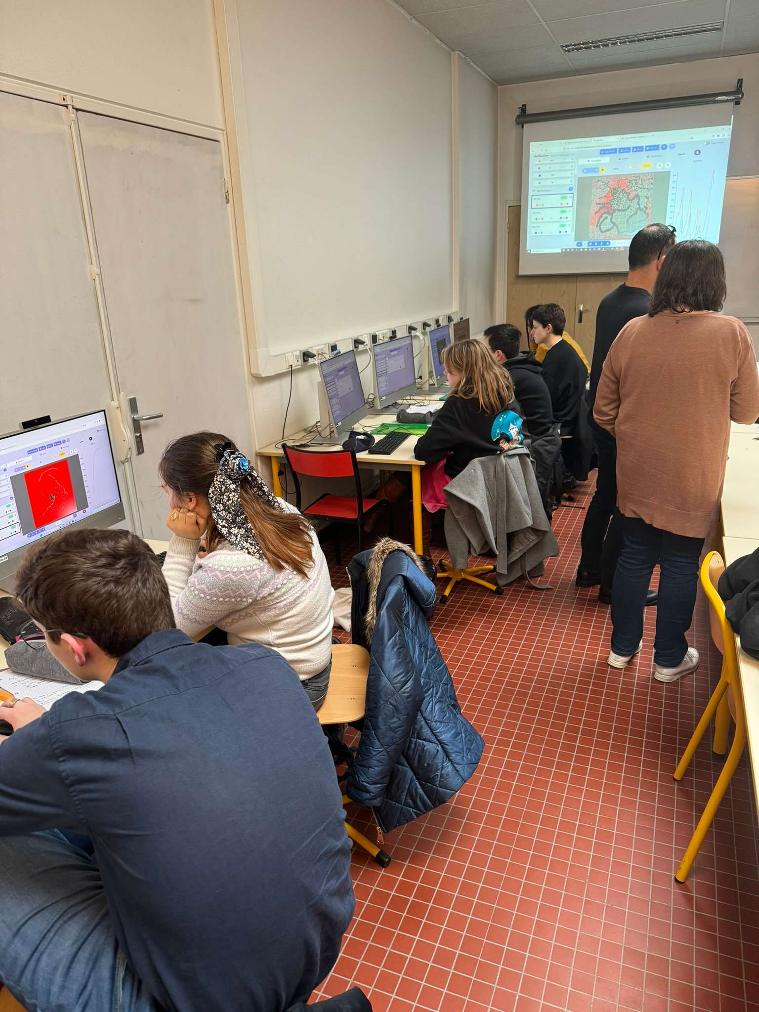 Colorful ecosystem orbit showing living networks
